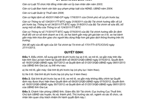 Quyết định 38/2013/QĐ-UBND điều chỉnh Quyết định 09 Gia Lai