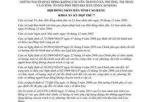 Nghị quyết 15/2013/NQ-HĐND chức danh số lượng phụ cấp người hoạt động không chuyên trách Cao Bằng