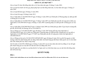 Nghị quyết 19/2013/NQ-HĐND bảng giá các loại đất 2014 Cao Bằng