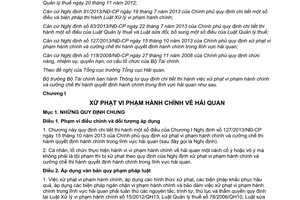 Thông tư 190/2013/TT-BTC hướng dẫn Nghị định 127 xử phạt vi phạm hành chính hải quan