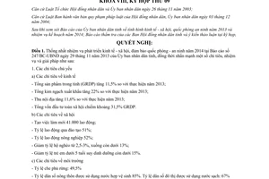 Nghị quyết 91/2013/NQ-HĐND về nhiệm vụ năm 2014 Quảng Nam