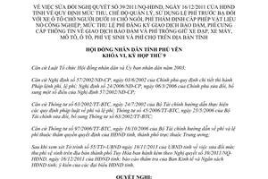 Nghị quyết 95/2013/NQ-HĐND sửa đổi 39/2011/NQ-HĐND lệ phí trước bạ trông giữ xe Phú Yên