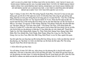 Thông báo 450/TB-VPCP năm 2013 kết luận giải phóng mặt bằng Dự án mở rộng quốc lộ 1A