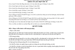 Nghị quyết số 114/2013/NQ-HĐND đầu tư xây dựng bến xe khách bãi đỗ xe vận tải đường bộ Nghệ An