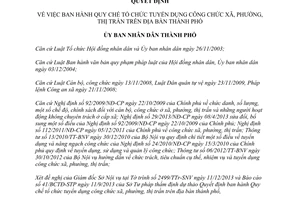 Quyết định 2604/2013/QĐ- UBND tuyển dụng công chức xã phường thị trấn thành phố Hải Phòng