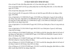 Quyết định 33/2013/QĐ-UBND phân cấp quản lý chất lượng công trình xây dựng Yên Bái