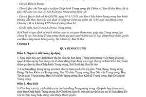 Quyết định 221-QĐ/TW năm 2013 giải quyết khiếu nại kỷ luật đảng Bộ Chính trị