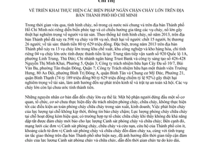 Chỉ thị 22/2013/CT-UBND thực hiện biện pháp ngăn chặn cháy lớn Hồ Chí Minh