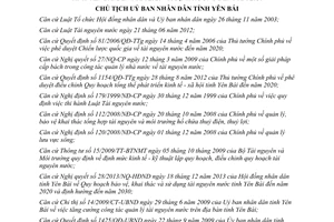 Quyết định 2157/QĐ-UBND năm 2013 Quy hoạch bảo vệ khai thác tài nguyên nước Yên Bái 2020 2030