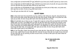 Quyết định 38/2013/QĐ-UBND thống kê công khai thủ tục hành chính Lai Châu