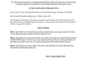 Quyết định 55/2013/QĐ-UBND quản lý hoạt động giám định tư pháp Kon Tum