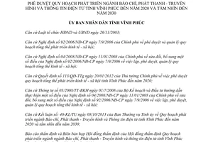 Quyết định 3891/QĐ-UBND năm 2013 phát triển Báo chí Truyền hình Thông tin điện tử Vĩnh Phúc