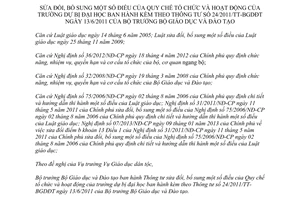 Thông tư 41/2013/TT-BGDĐT Quy chế tổ chức hoạt động Trường Dự bị đại học