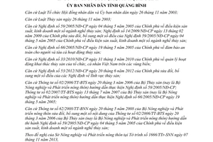 Quyết định 29/2013/QĐ-UBND quản lý hoạt động khai thác vùng biển ven bờ vùng nước nội địa Quảng Bình