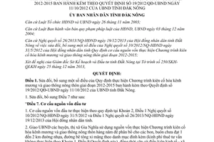 Quyết định 29/2013/QĐ-UBND kiên cố hóa kênh mương giao thông nông thôn 2012 2015 Đắk Nông