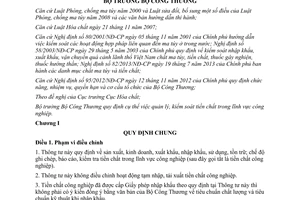 Thông tư 42/2013/TT-BCT quản lý kiểm soát tiền chất công nghiệp