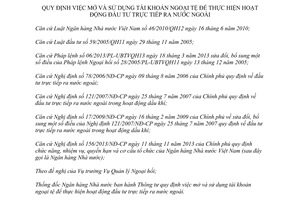 Thông tư 36/2013/TT-NHNN mở sử dụng tài khoản ngoại tệ đầu tư trực tiếp ra nước ngoài