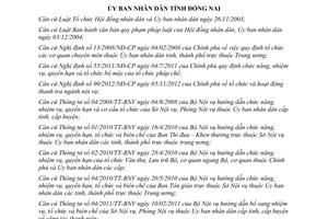 Quyết định 81/2013/QĐ-UBND Quy định tổ chức hoạt động của Sở Nội vụ Đồng Nai