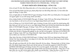 Quyết định 55/2013/QĐ-UBND sử dụng ngân sách tỉnh cho vay hộ nghèo Bà Rịa Vũng Tàu