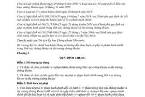 Thông tư 217/2013/TT-BTC hướng dẫn xử phạt vi phạm hành chính chứng khoán