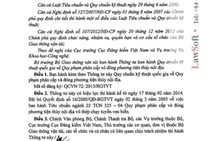 Thông tư 61/2013/TT-BGTVT Quy chuẩn kỹ thuật quy phạm phân cấp đóng phương tiện thủy nội địa