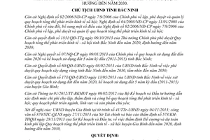 Quyết định 1498/QĐ-UBND năm 2013 Quy hoạch tổng thể phát triển kinh tế xã hội Gia Bình Bắc Ninh