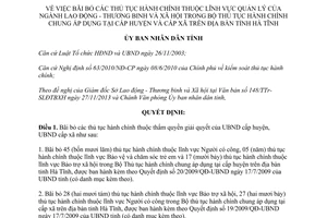 Quyết định 53/2013/QĐ-UBND bãi bỏ thủ tục hành chính Hà Tĩnh  2013