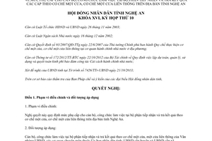 Nghị quyết số 118/2013/NQ-HĐND 2013 mức phụ cấp cho cán bộ công chức Nghệ An