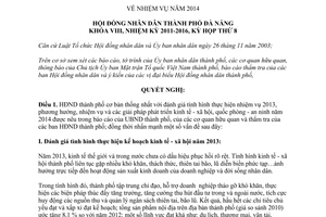 Nghị quyết 53/2013/NQ-HĐND nhiệm vụ năm 2014 Đà Nẵng