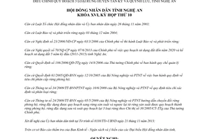 Nghị quyết 113/2013/NQ-HĐND quy hoạch 3 loại rừng huyện Tân Kỳ Quỳnh Lưu tỉnh Nghệ An