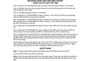 Nghị quyết 16/2013/NQ-HĐND giá đất Bình Phước năm 2014