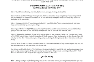 Nghị quyết 18/2013/NQ-HĐND tăng cường bảo đảm trật tự an toàn giao thông Phú Thọ 2013 -2016