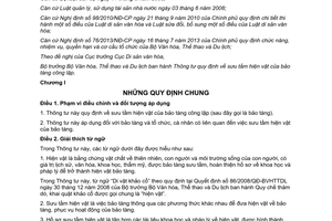 Thông tư 11/2013/TT-BVHTTDL sưu tầm hiện vật bảo tàng công lập