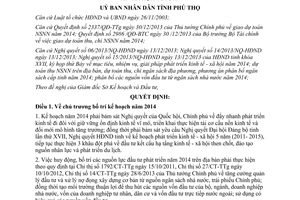 Quyết định 36/2013/QĐ-UBND kế hoạch phát triển kinh tế - xã hội năm 2014 Phú Thọ