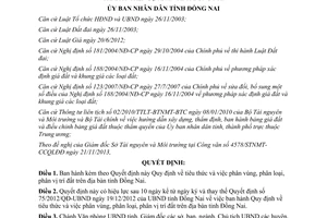 Quyết định 74/2013/QĐ-UBND tiêu thức việc phân vùng phân loại phân vị trí đất Đồng Nai