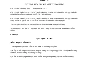 Thông tư 28/2013/TT-BKHCN kiểm tra nhà nước về đo lường