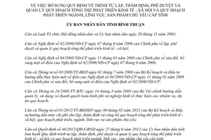 Quyết định 61/2013/QĐ-UBND trình tự lập thẩm định phê duyệt phát triển KTXH chủ yếu cấp Bình Thuận