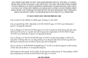 Quyết định 7644/QĐ-UBND 2013 kinh phí phi nông nghiệp không khai hoang cải tạo Hà Nội