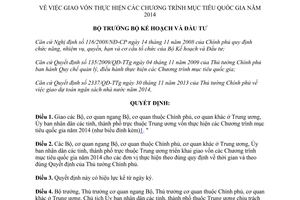 Quyết định 1898/QĐ-BKHĐT 2013 giao vốn chương trình mục tiêu quốc gia 2014 Bộ Kế hoạch và Đầu tư