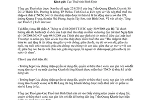 Công văn 4272/TCT-TNCN năm 2013 thuế thu nhập cá nhân thừa kế bất động sản