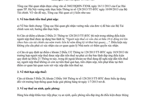 Công văn 7589/TCHQ-TXNK năm 2013 vướng mắc thực hiện Thông tư 128