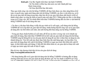 Công văn 17174/BTC-KBNN 2013 hướng dẫn rà soát xử lý giao dịch dở dang trên TABMIS