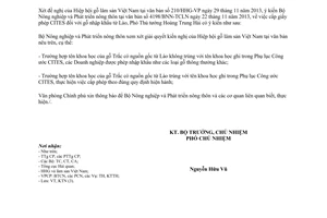 Công văn 10600/VPCP-KTN năm 2013 cấp giấy phép CITES nhập khẩu gỗ Lào