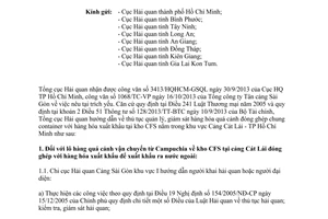 Công văn 7689/TCHQ-GSQL năm 2013 thủ tục quản lý giám sát hàng quá cảnh xuất khẩu