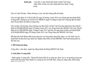 Công văn 5045/BHXH-TĐKT năm 2013 công nhận sáng kiến xét danh hiệu thi đua bảo hiểm