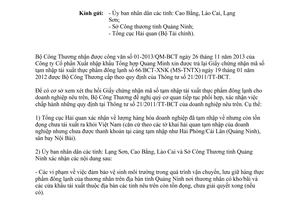 Công văn 612/XNK-TMQT năm 2013 thu hồi mã số tạm nhập tái xuất thực phẩm đông lạnh