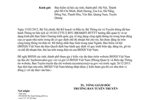 Công văn 5109/BHXH-TT năm 2013 tham gia ý kiến dự thảo Quyết định đăng tin gỡ tin website