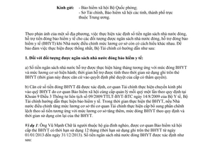 Công văn 17509/BTC-HCSN năm 2013 NSNN đóng đóng BHYT điều chỉnh mức lương cơ sở