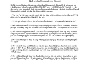 Công văn 17804/BTC-TCHQ năm 2013 thực hiện công văn 12485/BTC-TCT