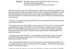 Công văn 5279/BHXH-CSYT năm 2013 đảm bảo quyền lợi tham gia bảo hiểm y tế